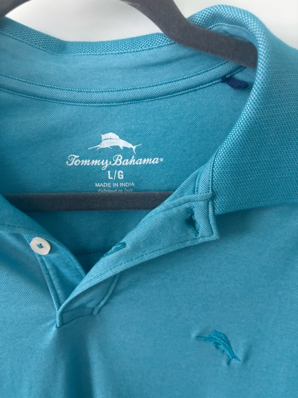 Tommy Bahama Men’s Aqua/Turquoise Polo Shirt